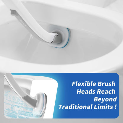 Upgrade Your Cleaning Routine with the Oshang Disposable Toilet Brush Set - Includes Holder and 14 Refills for Effortless Bathroom Hygiene