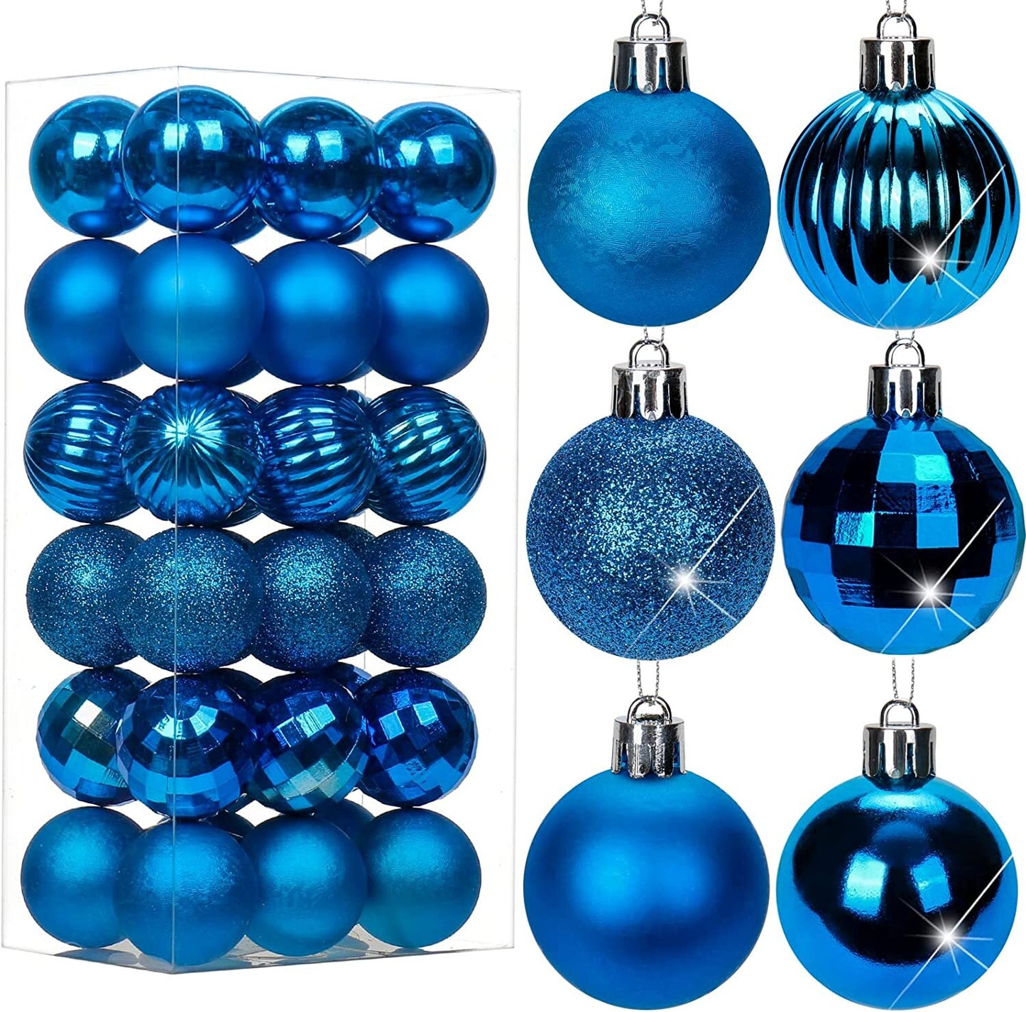 36-Piece Shatterproof Christmas Ornament Set for Tree Decoration - USA