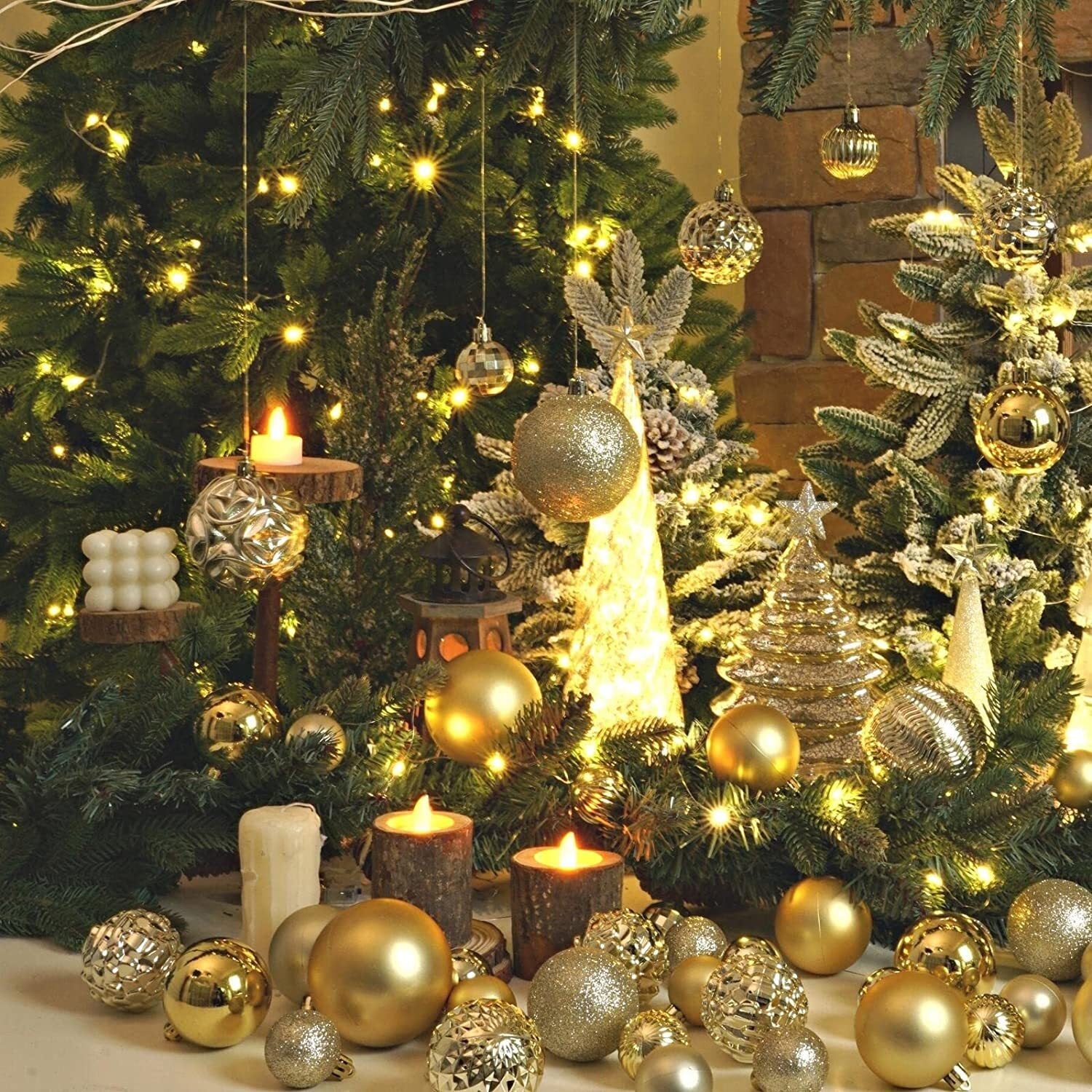 36-Piece Shatterproof Christmas Ornament Set for Tree Decoration - USA