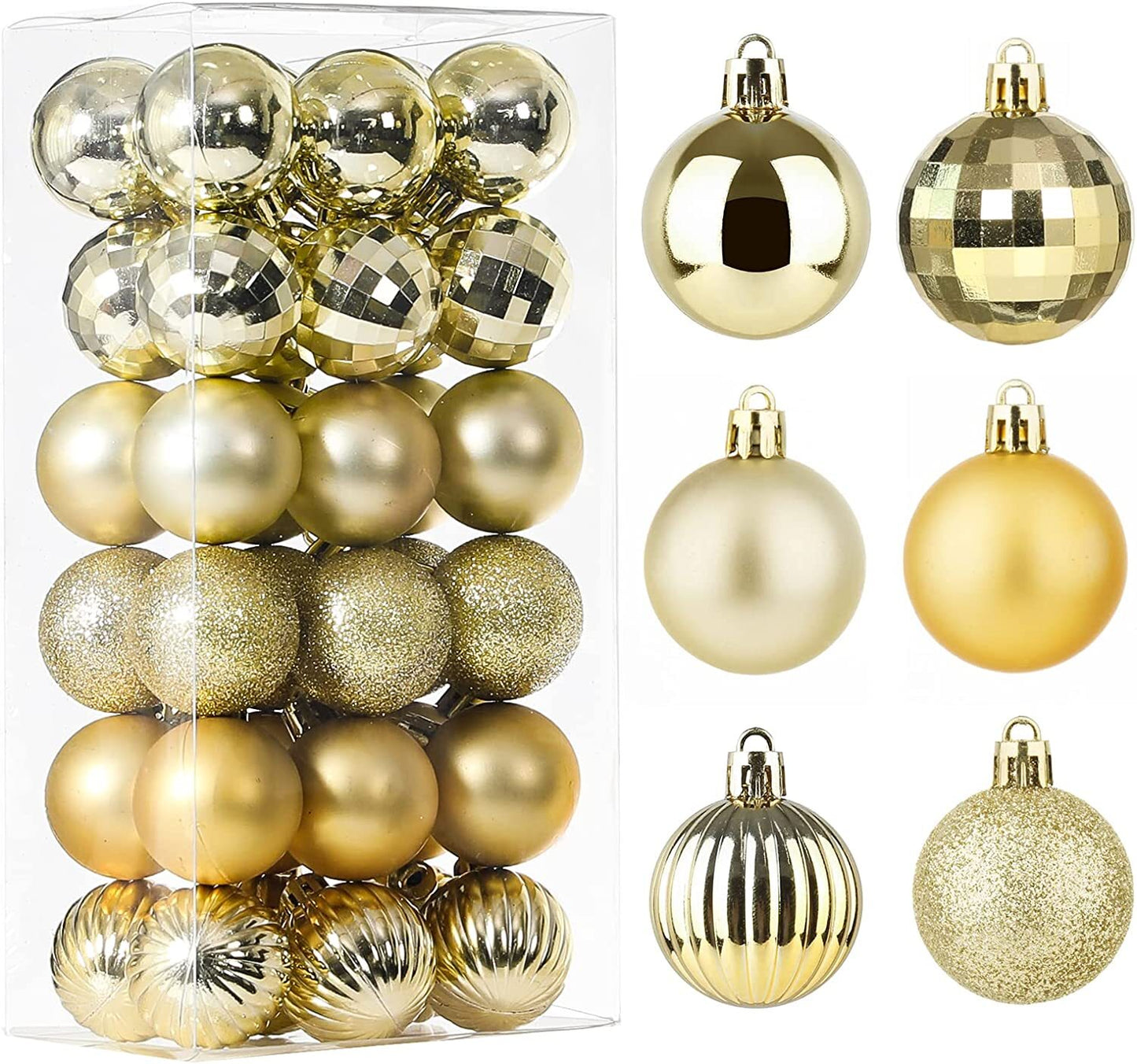36-Piece Shatterproof Christmas Ornament Set for Tree Decoration - USA