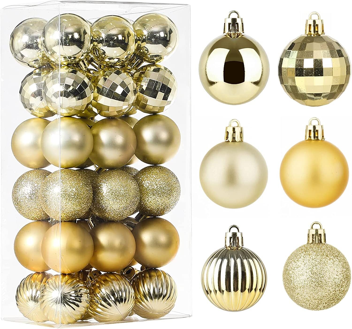 36-Piece Shatterproof Christmas Ornament Set for Tree Decoration - USA