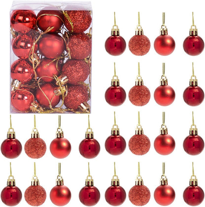36-Piece Shatterproof Christmas Ornament Set for Tree Decoration - USA