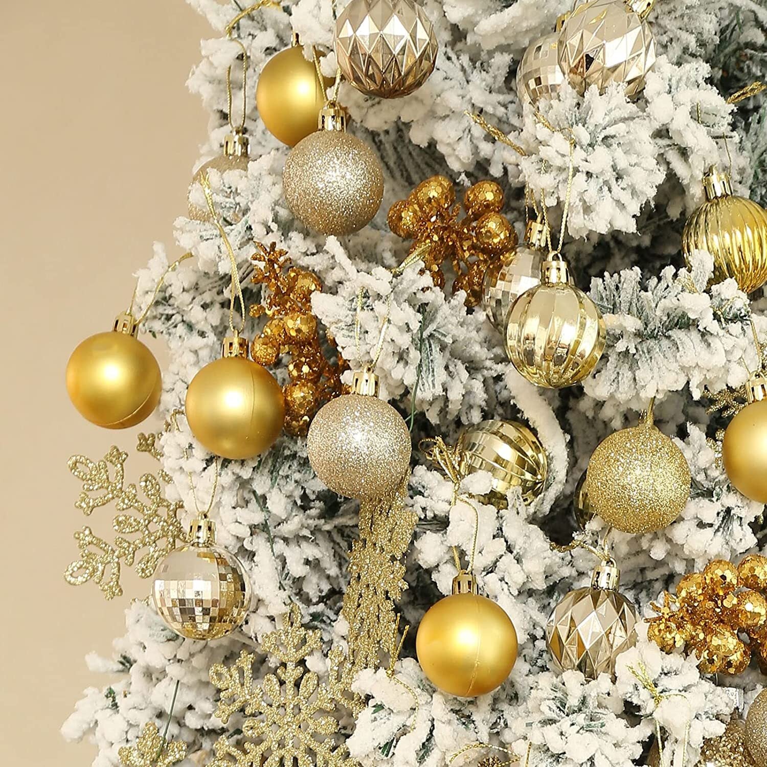 36-Piece Shatterproof Christmas Ornament Set for Tree Decoration - USA