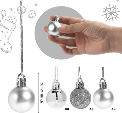 36-Piece Shatterproof Christmas Ornament Set for Tree Decoration - USA