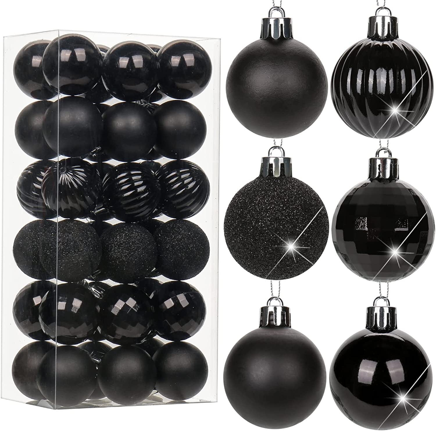 36-Piece Shatterproof Christmas Ornament Set for Tree Decoration - USA