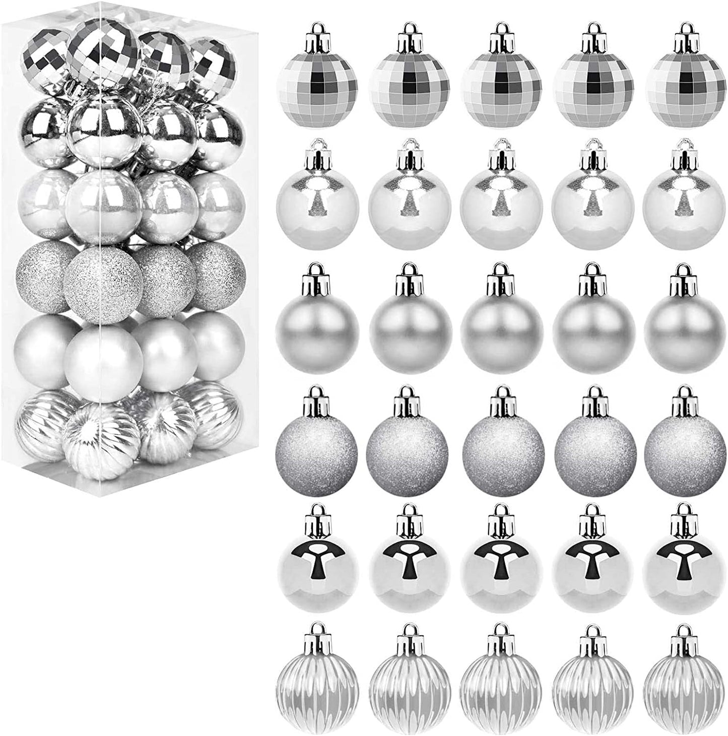 36-Piece Shatterproof Christmas Ornament Set for Tree Decoration - USA