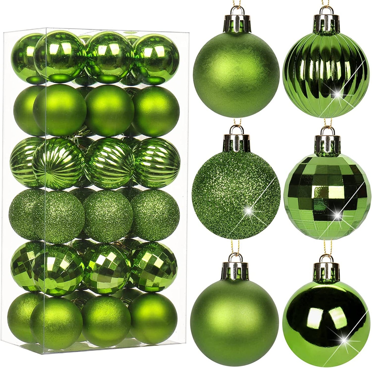 36-Piece Shatterproof Christmas Ornament Set for Tree Decoration - USA
