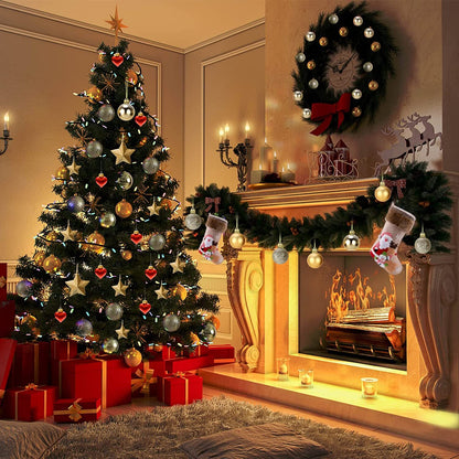 36-Piece Shatterproof Christmas Ornament Set for Tree Decoration - USA