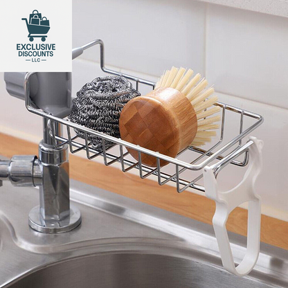 Kitchen Sink Drain Rack and Storage Holder for Sponges, Soap, and Cloths