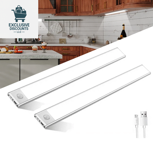 Revolutionize Your Kitchen with the LED Motion Sensor Under-Cabinet Light Strip - USB Rechargeable and Smart!