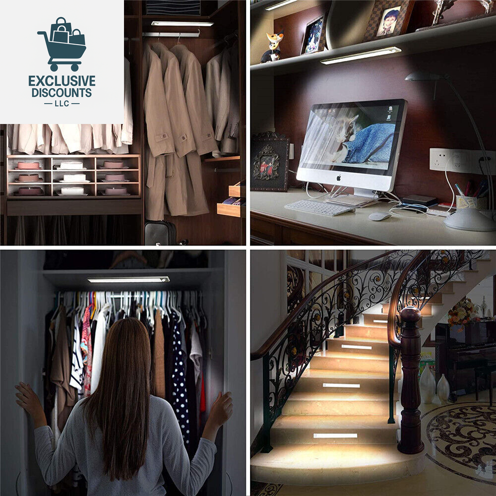 Revolutionize Your Kitchen with the LED Motion Sensor Under-Cabinet Light Strip - USB Rechargeable and Smart!